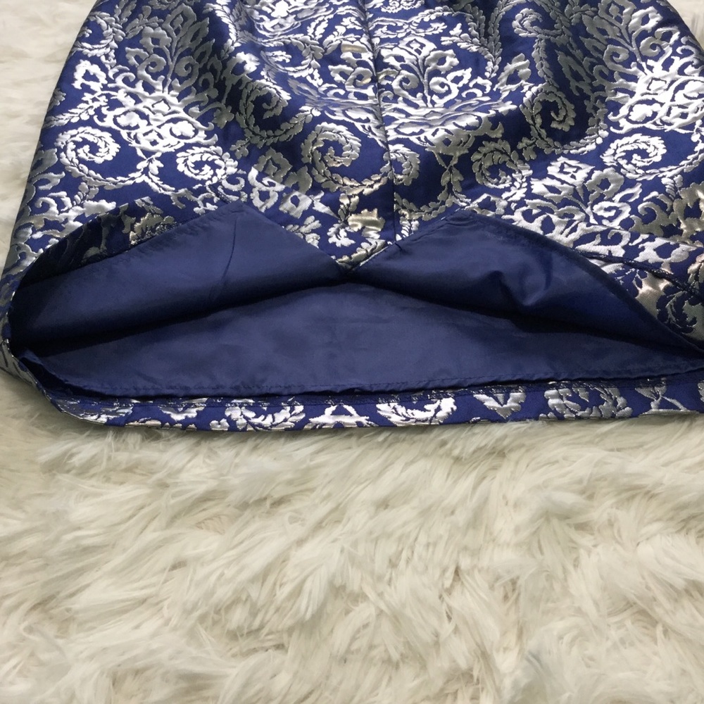 Sunny Leigh-Royal Blue/Silver Metallic Skirt - Picture 5 of 5